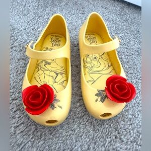 Disney Beauty & the Beast Belle Mini Melissa shoes - Girls Size 10.